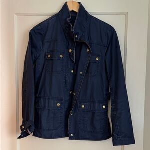 J. Crew Navy Jacket with Gold Zipper